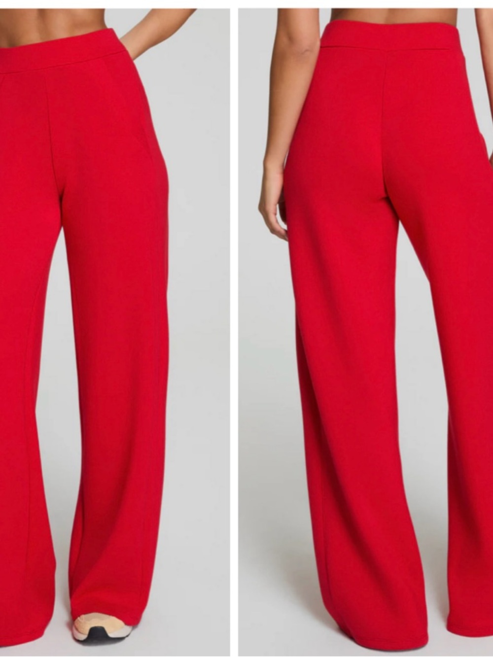 SPANX AirEssentials Wide Leg Track Pant in Red Size XL Petite